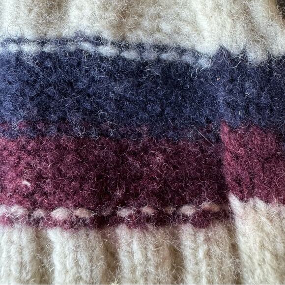 Ralph Lauren Cable Knit Cashmere Wool Thick 69” Winter Scarf Vintage Preppy - Picture 6 of 8